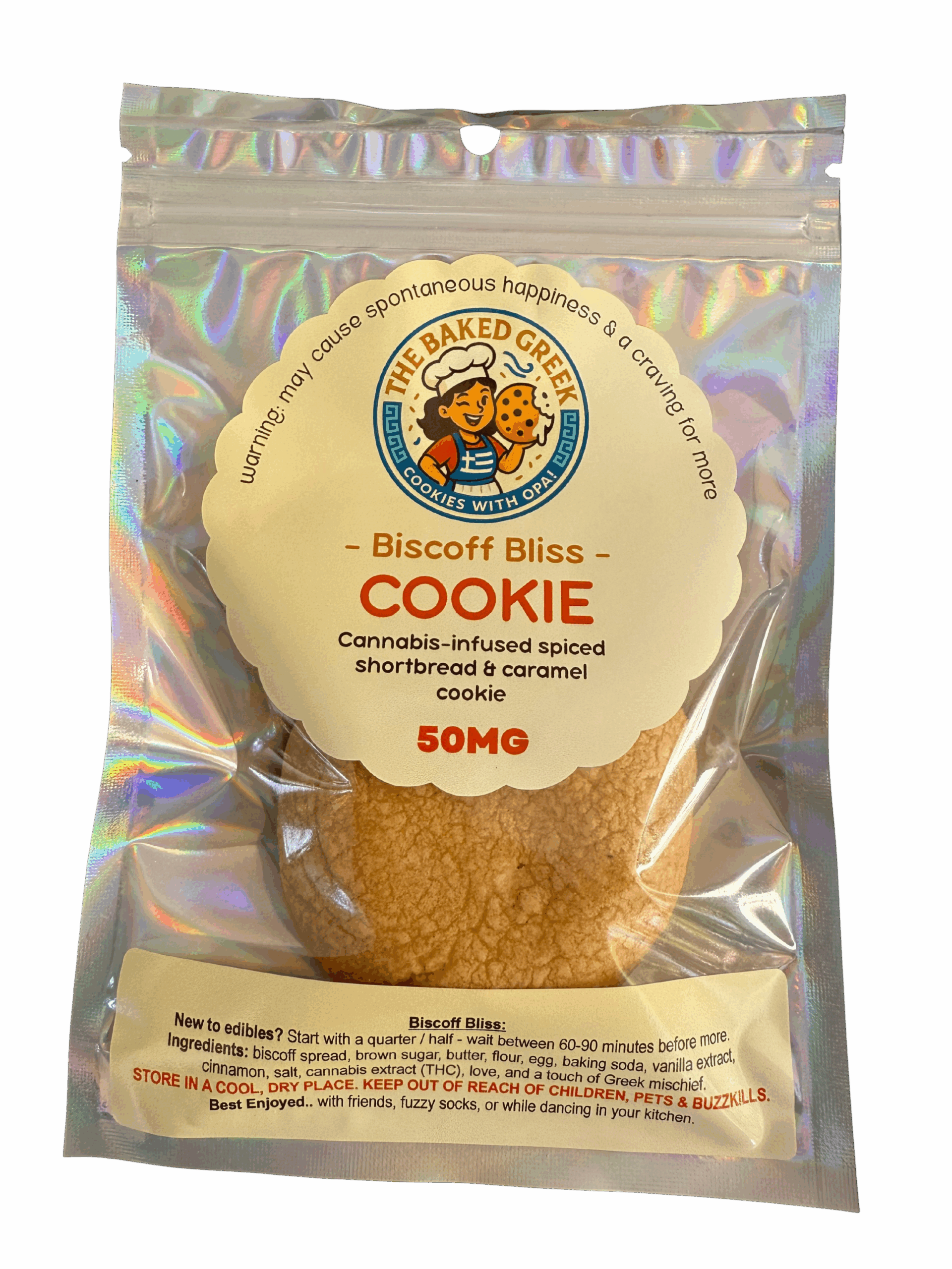 Biscoff Bliss Cookie 50mg - The Baked Greek